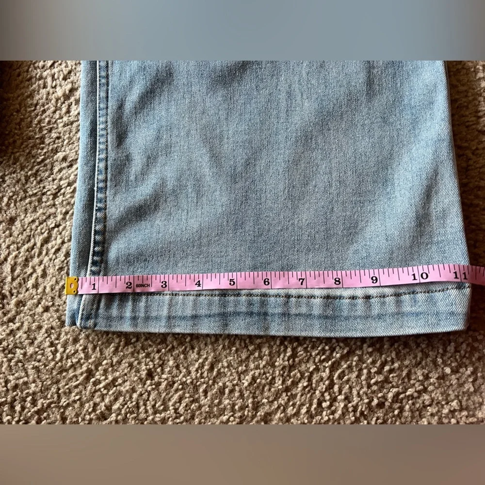 Soft Surroundings High Rise Wide Leg Jeans Size 10 in Light blue Wash Boho